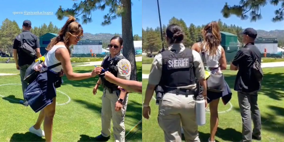 Priyanka Chopra is a true sport at husband Nick Jonas’ golf game as she signs autographs for fans